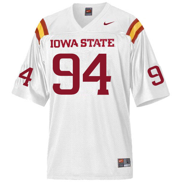 Iowa State Cyclones Men's #94 Kyle Krezek Nike NCAA Authentic White College Stitched Football Jersey PC42R30HY